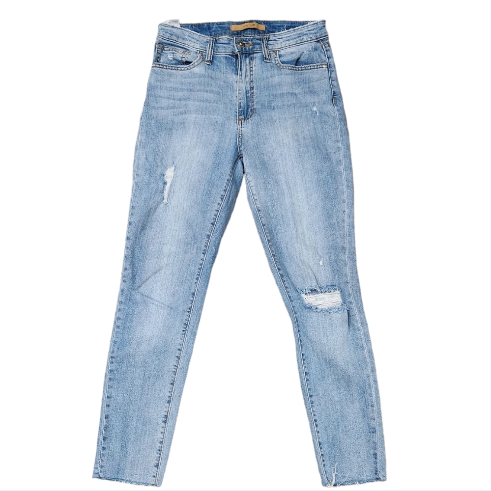 JOE’S Distressed Skinny Ankle Light Blue Jeans in Felicity Size 26